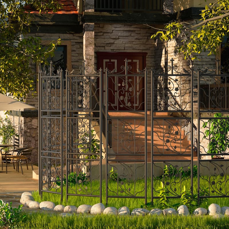 2 Pack Metal Garden Trellis for Outdoor Patio Climbing Plants - 19.7x76.8 inch