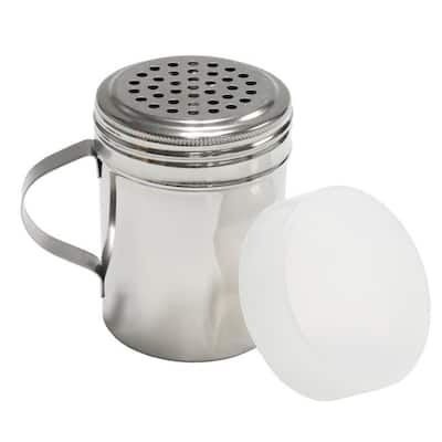 Chef Craft Stainless Steel Coarse Dredge Shaker with Large Holes and Lid