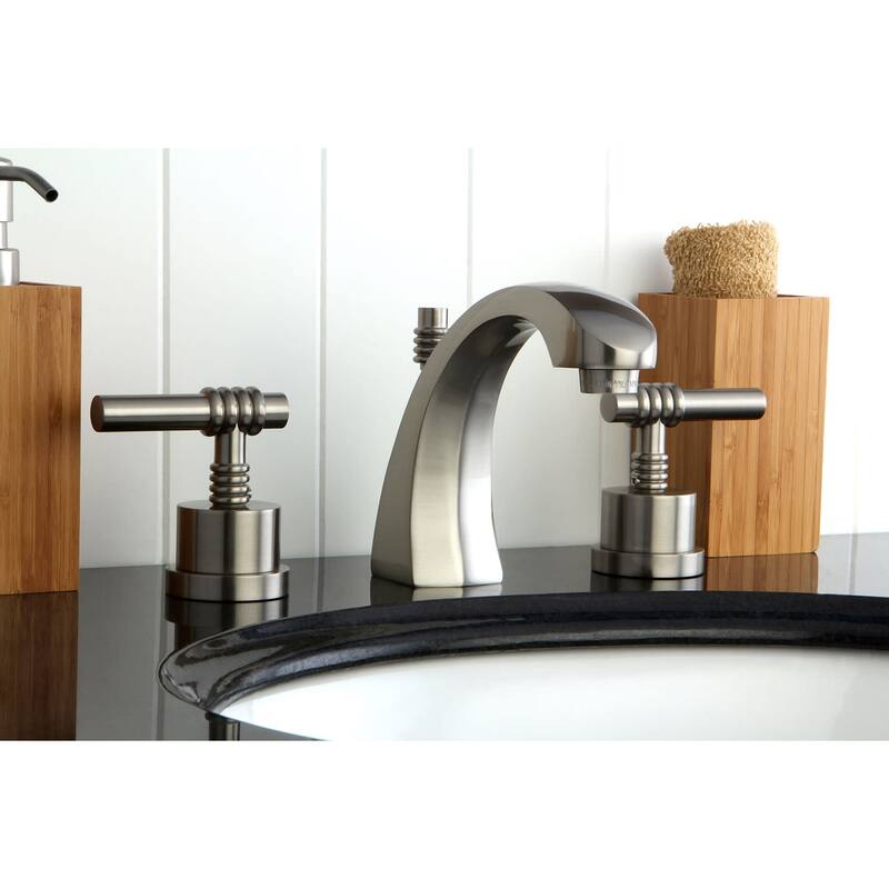 Kingston Brass Milano Widespread Bathroom Faucet with Pop-Up Drain