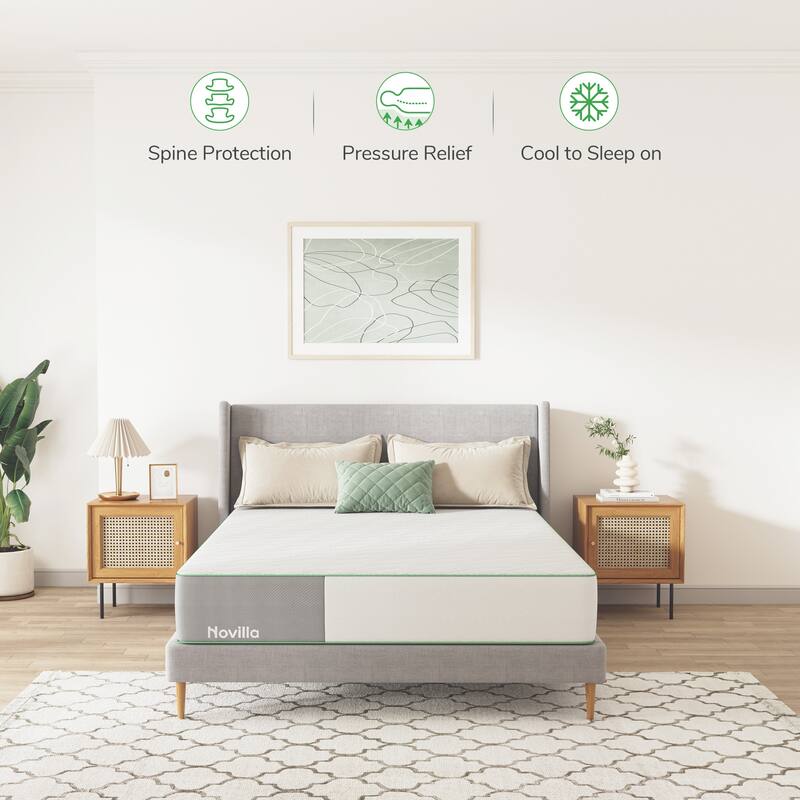 Novilla 10-inch Medium Gel Memory Foam Mattress