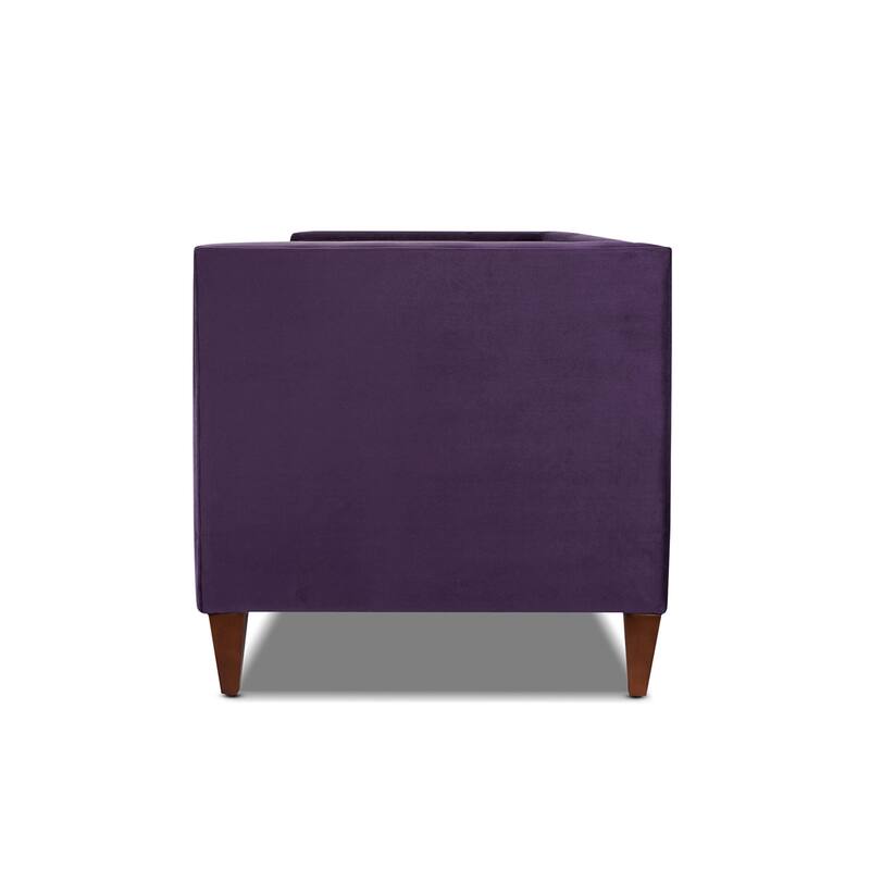 Jack 84" Mid-Century Modern Tuxedo Sofa with Bolster Pillows