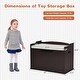 preview thumbnail 21 of 33, Costway Kids Toy Box Wooden Flip-top Storage Chest Bench W/ Cushion