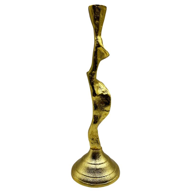 14 Inch Decorative Handmade Aluminum Artistic Candle holder Set of 2 - 4 x 4 x 13.5 in