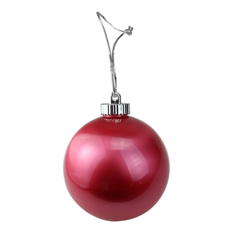 3ct Red LED B/O Shatterproof Christmas Ball Ornaments 6" (150mm)