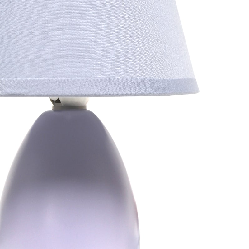 9.45" Petite Oblong Lamp 2 Pack Set w Matching Fabric Shade