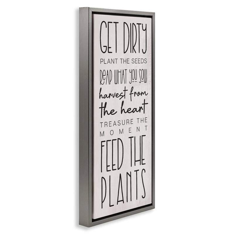 Stupell Fun Garden Guidelines Framed Floater Canvas Wall Art Design By Lil' Rue