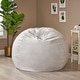 preview thumbnail 10 of 66, Madison Faux Suede 5-foot Beanbag Chair by Christopher Knight Home Light Gray