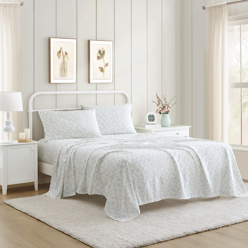 Laura Ashley Soft & Silky Sateen Printed Cotton Sheet Set