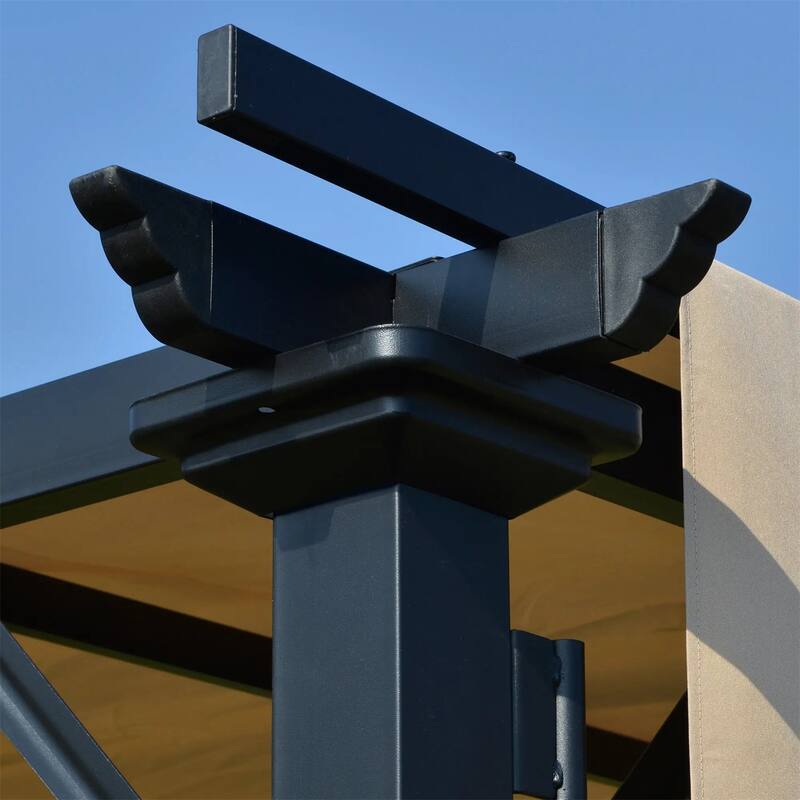 12' x 10' Pergola Canopy Patio Metal Shelter