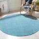 preview thumbnail 8 of 71, SAFAVIEH Montauk Glyn Handmade Cotton Area Rug 6' x 6' Round - Ivory/Blue