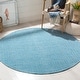 preview thumbnail 23 of 56, SAFAVIEH Montauk Glyn Handmade Cotton Area Rug 6' Round - Ivory/Blue