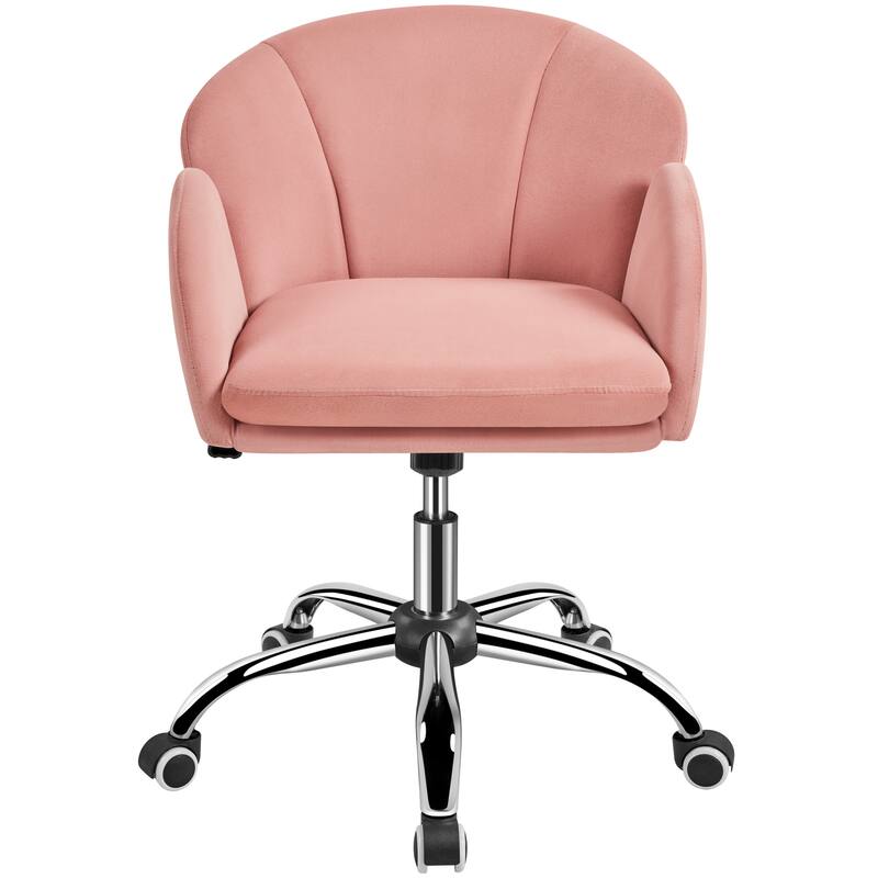 Yaheetech Modern Swivel Rolling Desk Chair Makeup Vanity Chair for Home Office