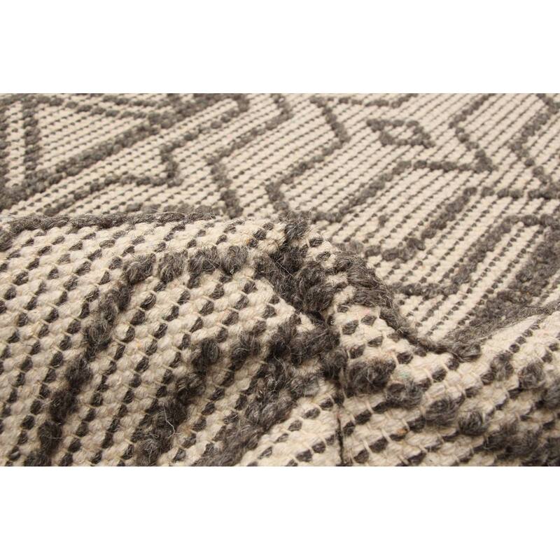 ECARPETGALLERY Braid weave Sienna Tan Wool Rug - 5'1 x 8'0