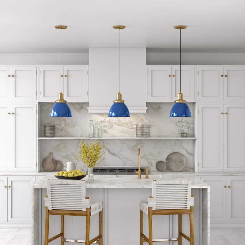 Madison 8" Wide Pendant with Metal Shade