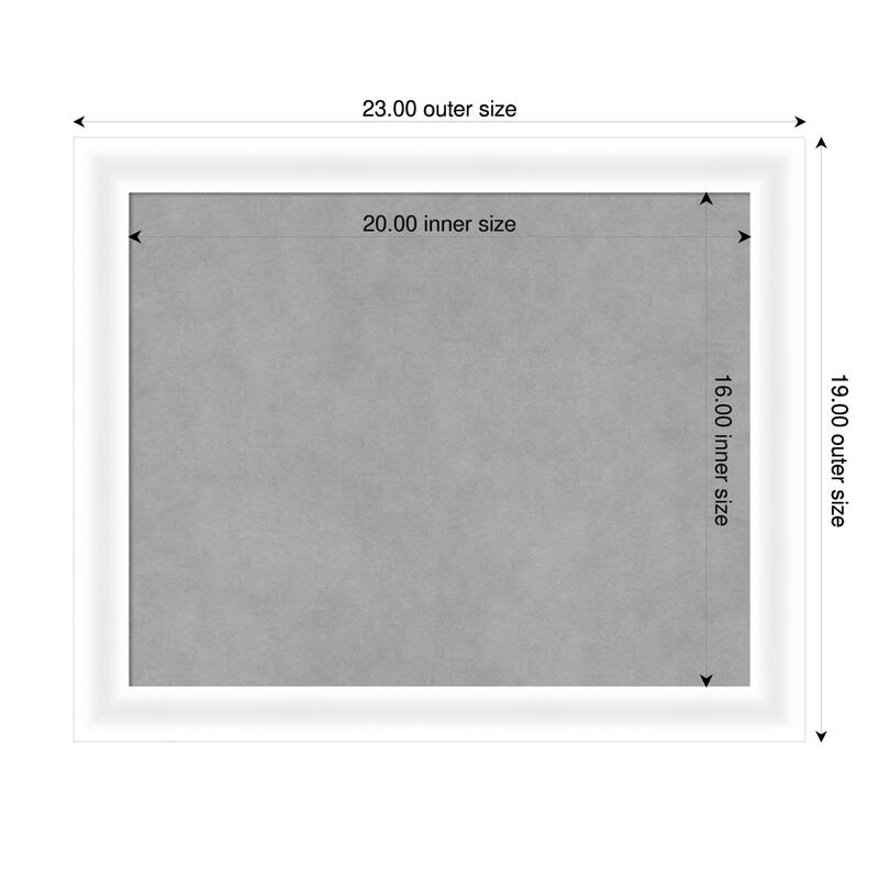 Amanti Art Oliver Black Narrow Framed - 23 x 19 in - Oliver White Narrow