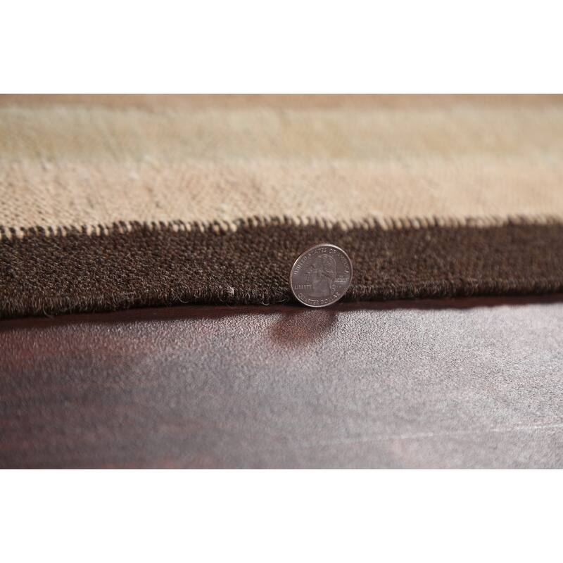 Natural Dye Kilim Oriental Wool Runner Rug Flat-weave Staircase Carpet - 3'2" x 12'9"