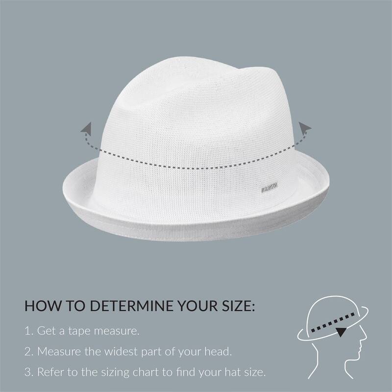 Kangol Men's Lightweight & Comfortable Tropic Player Fedora Hat, White, Size Large