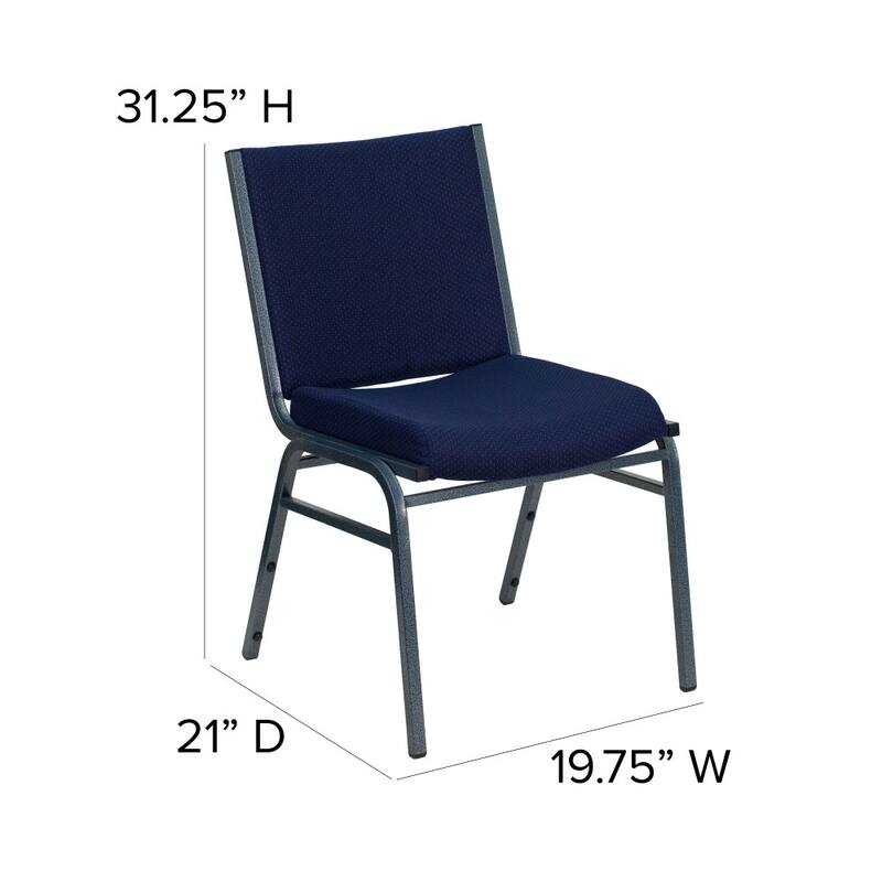 4 Pack Heavy Duty Stack Chair - 21"D x 19.75"W x 31.25"H