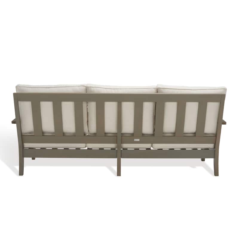 SAFAVIEH Couture Martinique Wood Patio Sofa - 82"W x 35"D x 32"H