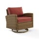 preview thumbnail 10 of 32, Crosley Bradenton Outdoor Wicker Swivel Rocker Chair