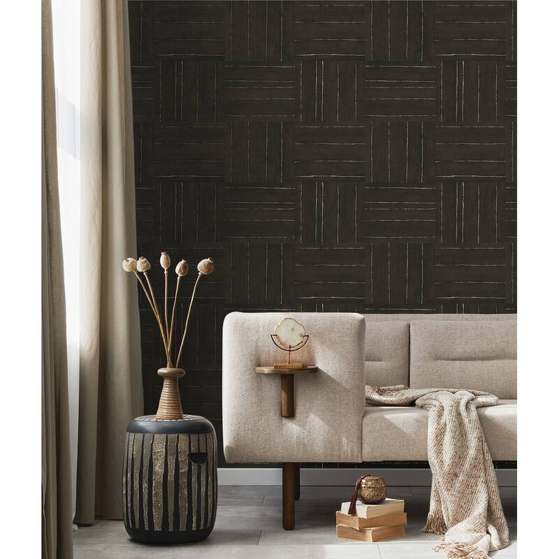 Seabrook Designs Plaza Geometric Non-Woven Unpasted Wallpaper
