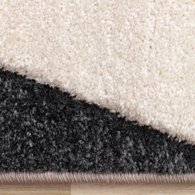 Green Yellow Brown White Blue Geometric High-Traffic Area Rug