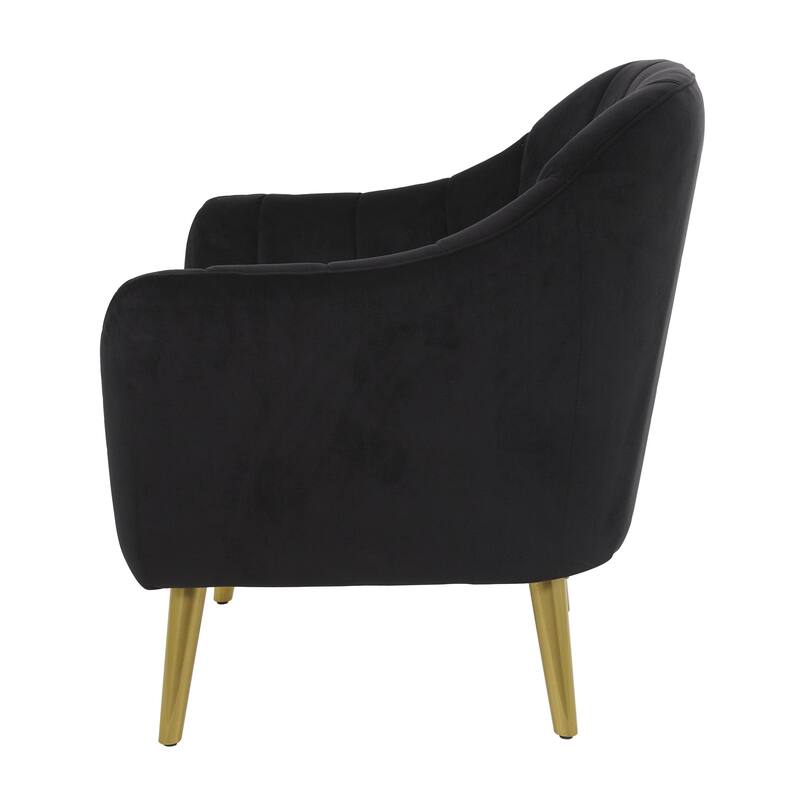 Black or Pink Polyester Living Room Accent Chair
