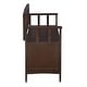 preview thumbnail 8 of 22, Linon Migdalia Flip Top Slat Back Storage Entryway Bench