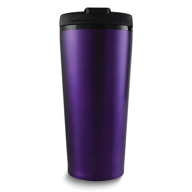 Curata Stainless Steel Purple Engraveable 16 Ounce Travel Tumbler - Bed ...