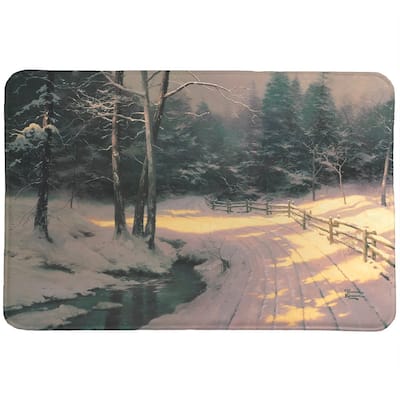 Thomas Kinkade Winter Glen Memory Foam Rug by Laural Home