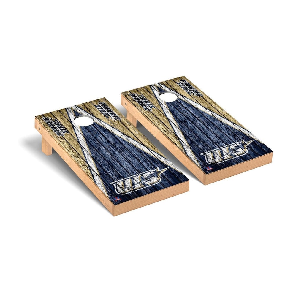 Illinois Springfield UIS Prairie Stars Weathered Cornhole Board Set