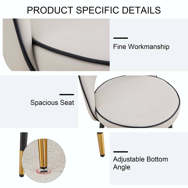 360° Rotatable Bar Chair with Modern PU Upholstery and Metal Legs