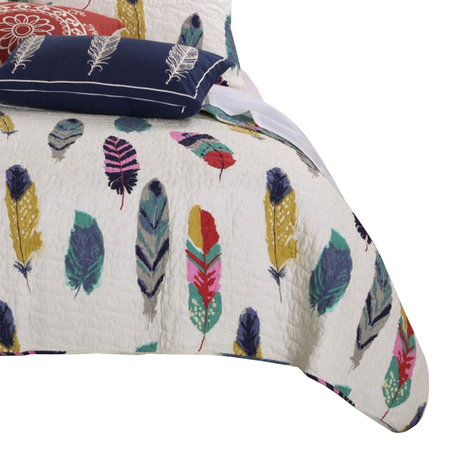 feather quilt set