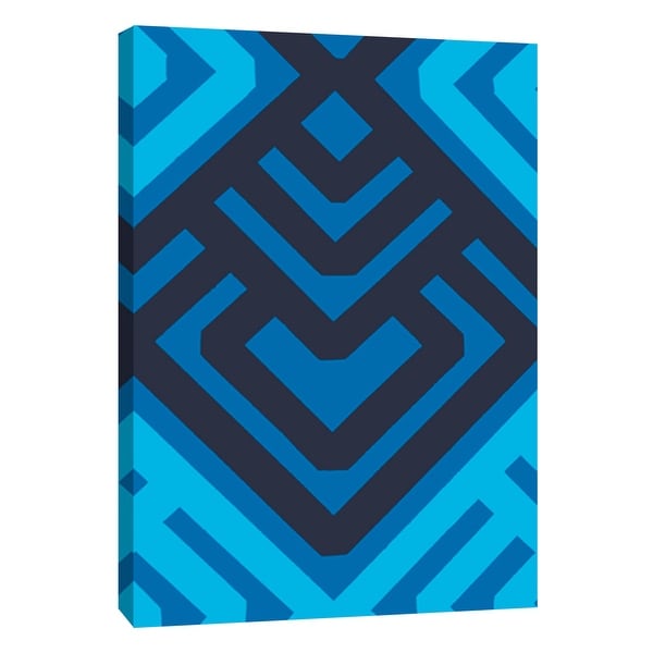 PTM Images 9-108753 PTM Canvas Collection 10" x 8" - "Monochrome Patterns 6 in Blue" Giclee Abstract Art Print on Canvas