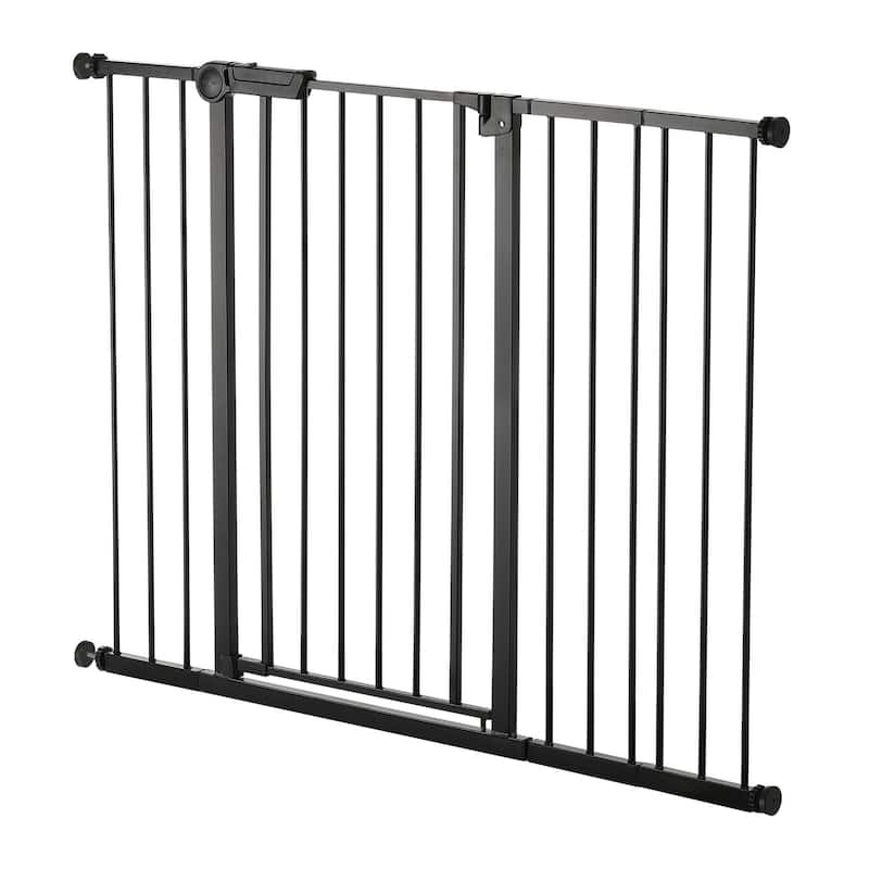 Adjustable 36-Inch Baby Gate with Auto-Close and One-Handed Operation for Stairs Hallways or Kitchens - 26-48”W x 36”H
