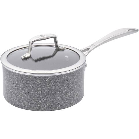 ZWILLING Vitale Aluminum Nonstick Saucepan with Lid - Gray