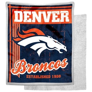NFL 192 Broncos New School Mink Sherpa - Bed Bath & Beyond - 33554857