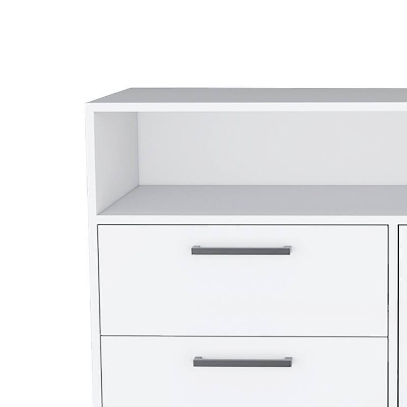 Minimalist Design Wooden Storage Cabinet, White