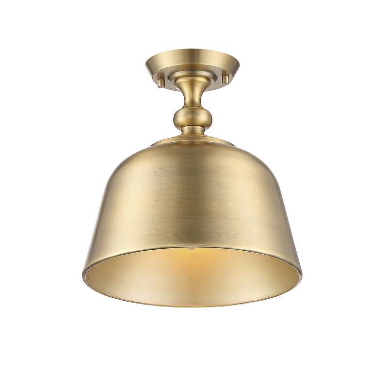 Savoy House Berg 12" Wide Semi-Flush Ceiling Fixture - Warm Brass