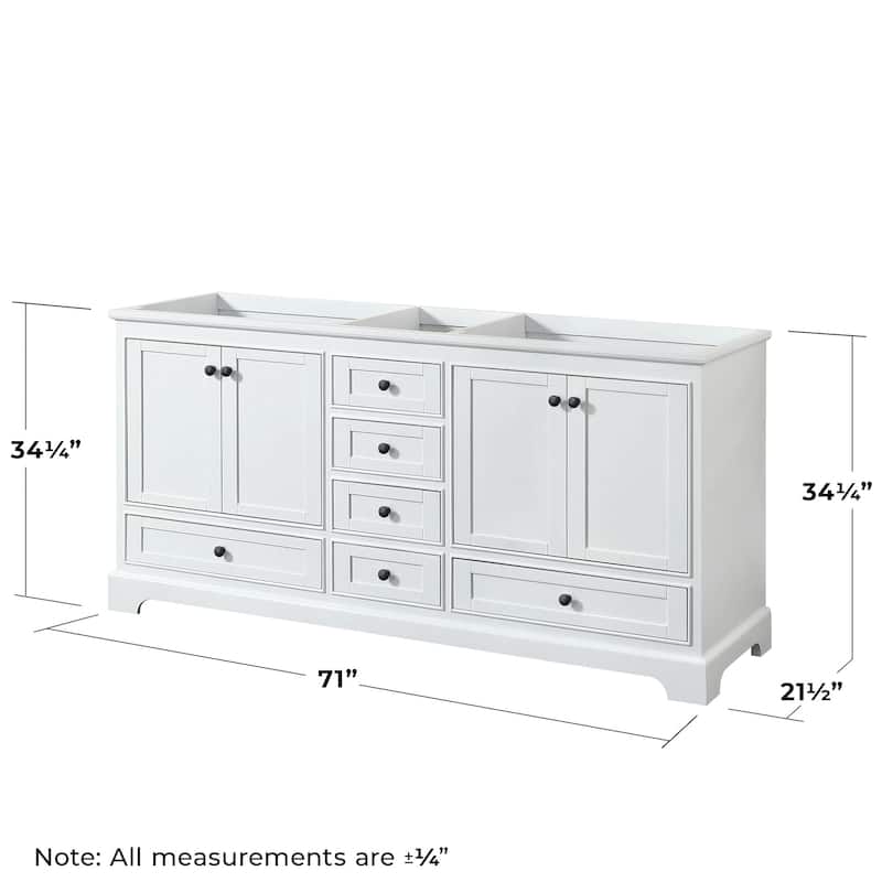 Wyndham Collection Deborah 71" Free Standing Double Wood Vanity