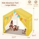 preview thumbnail 14 of 28, EROMMY Kids Tent Playhouse with LED Star Lights and Padded Mat, Large Indoor Toddler Tent for Boys and Girls.