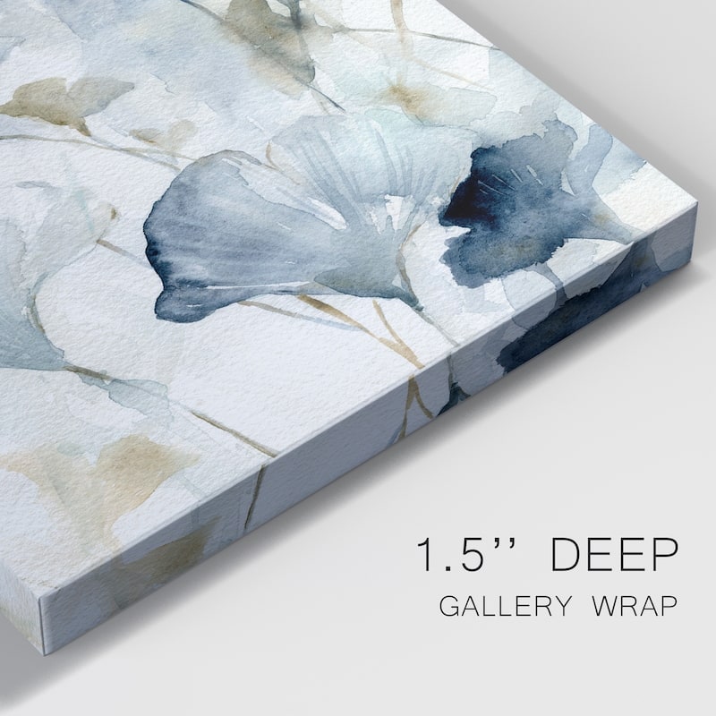 Indigo Ginkgo II Premium Gallery Wrapped Canvas - Ready to Hang