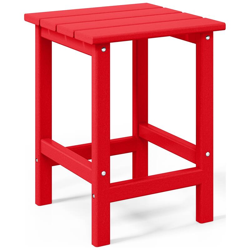 Aderson Outdoor Poly Adirondack Chair with Side Table 3-Piece Set