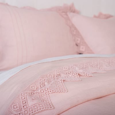 Camilla Lace Linen Duvet Cover
