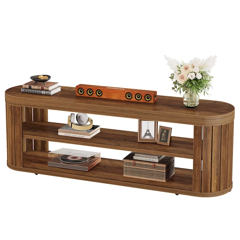 TV Stand with Storage Shelf, Media Console, Living Room Bedroom Entertainment Center Accent Television Stand