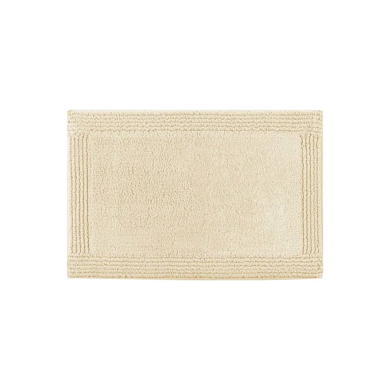 1 PCS 17x24" Cotton Tufted 3000 GSM Reversible Bath Rug White