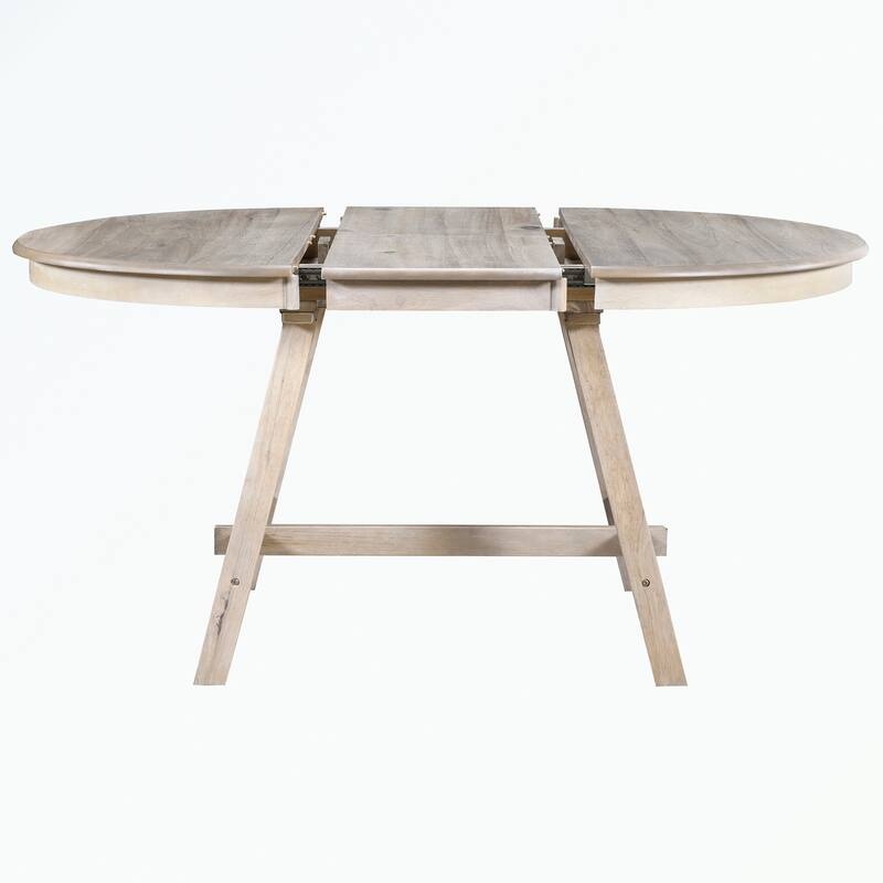 Round Extendable Wood Dining Table