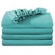 preview thumbnail 47 of 54, Bare Home 2-Pack Microfiber Fitted Bottom Sheets Deep Pocket Split King - Aqua