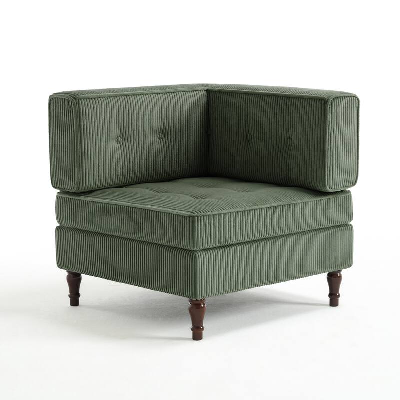 UIXE Corduroy Modular Corner Sofa Lounge Corner Arm Chair