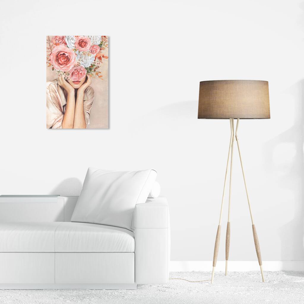 Wynwood Studio Fashion and Glam Delicate Arrangement Pink and Light Pink Glam Wall Art Canvas Print